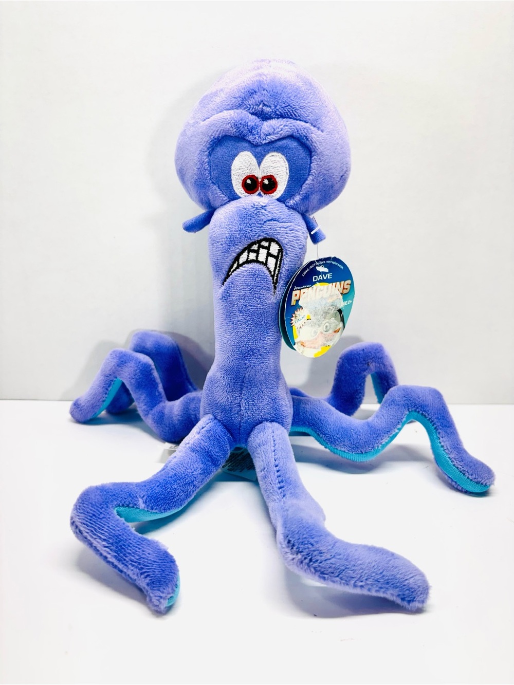 Penguins Of Madagascar Movie Talking Dave Octavius Brine Plush 8” Toy 2014 HTF